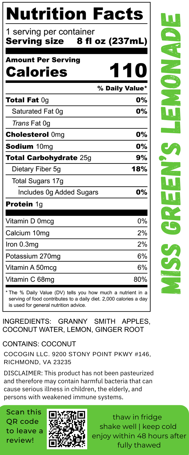 Miss Green's Lemonade Packs